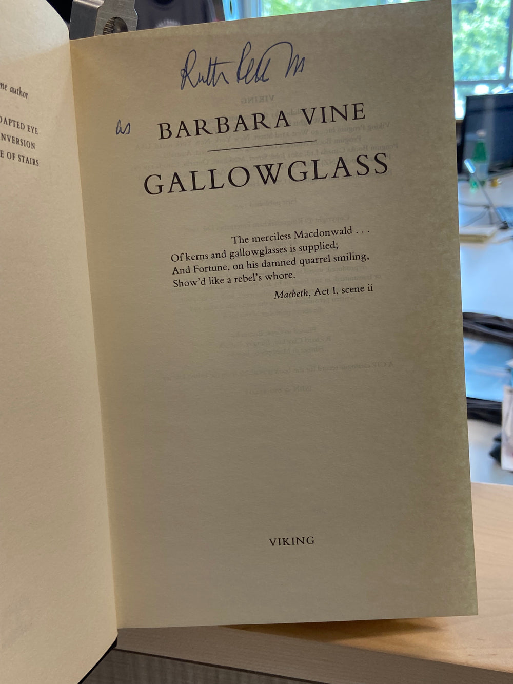 Gallowglass
 by Barbara Vine