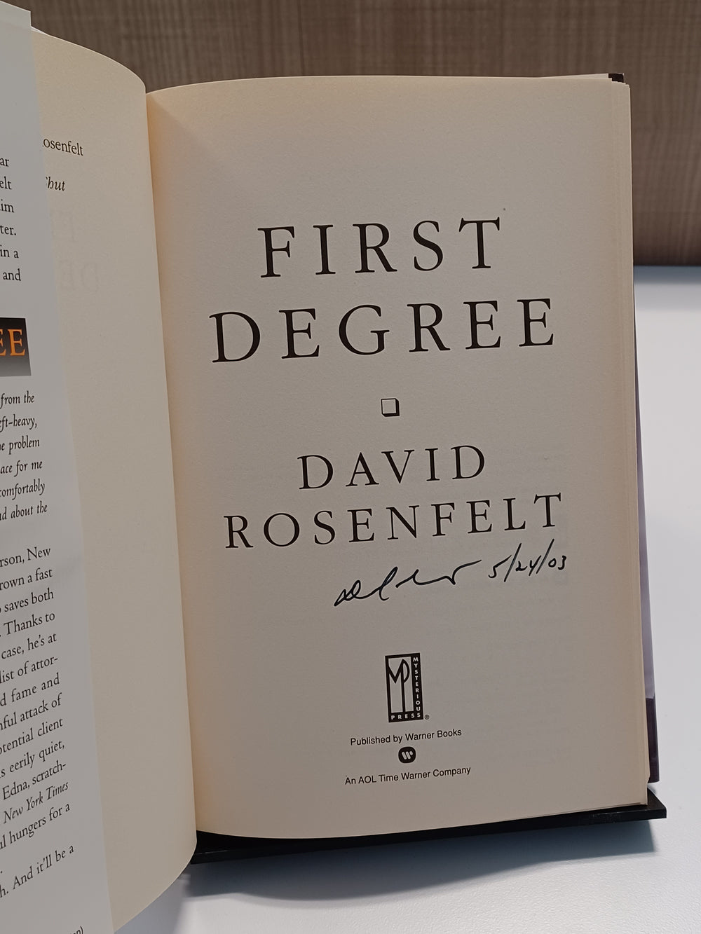 First Degree
 by David Rosenfelt