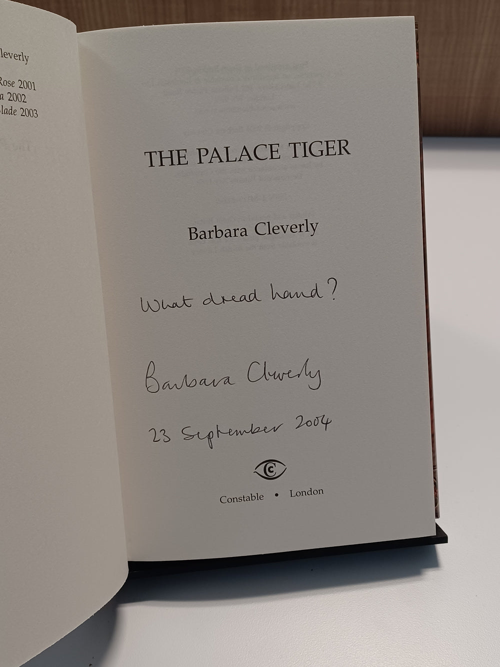 The Palace Tiger
 by Barbara Cleverly