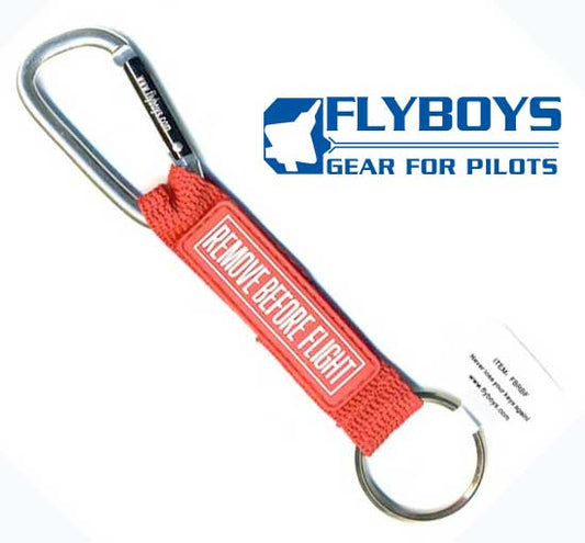 Remove Before Flight Key Chain With Carabiner