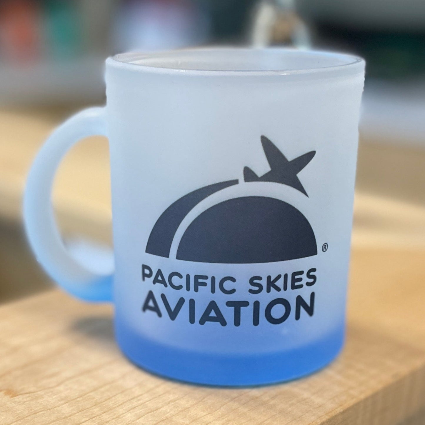 Pacific Skies Aviation Ocean Blue Mug