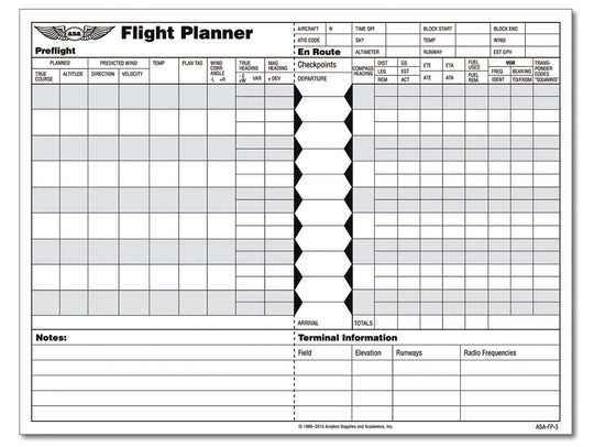 ASA Flight Planner Pad