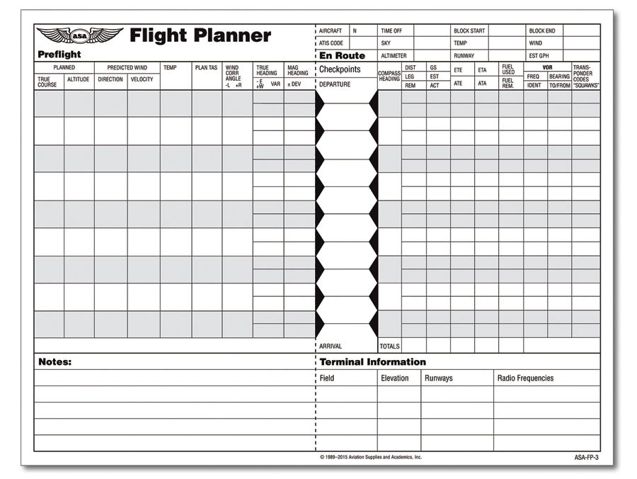 ASA Flight Planner Pad