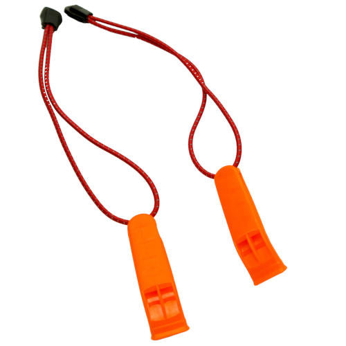 Orange Survival Whistle with Lanyard