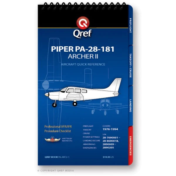 PIPER ARCHER II PA-28-181 QREF BOOK